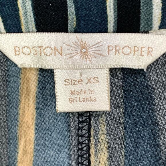 Boston Proper Women's Abstract Striped Long Bell Sleeve Top Multicolor Size XS - Picture 5 of 11